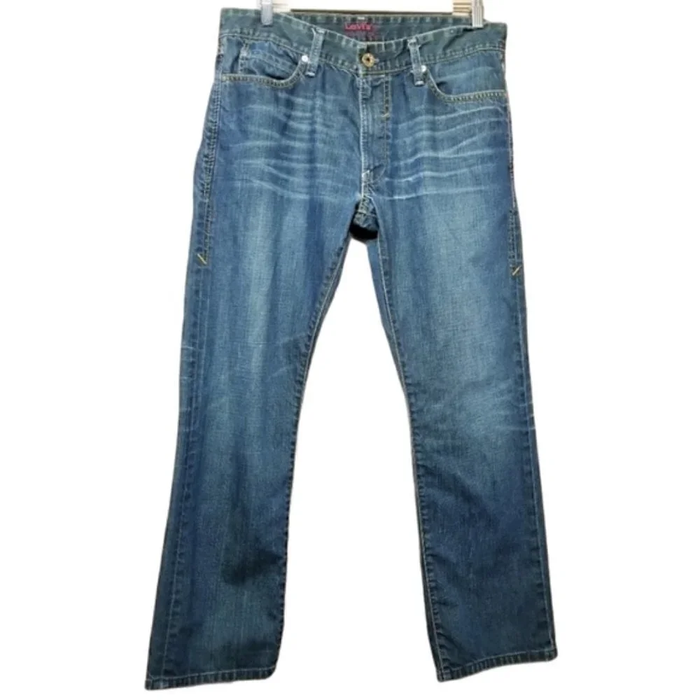 Levi's Red | Men's Slim Straight Distressed Jeans (Size 34) - Picture 1 of 8
